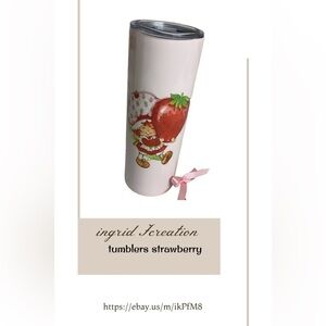 tumbler with Strawberry Shortcake Vintage perfect for gift